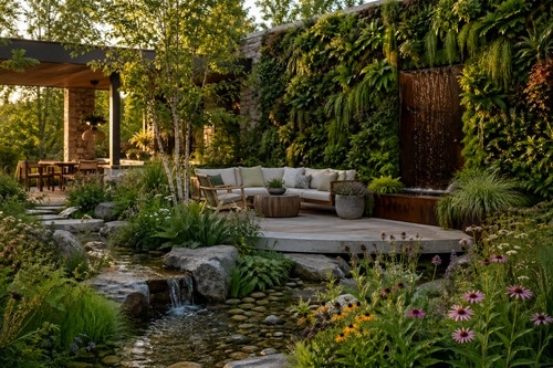 Biophilic design in outdoor living spaces