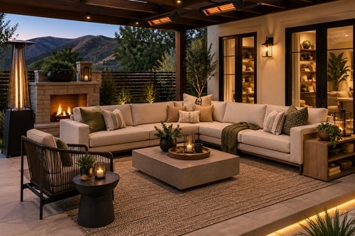 Outdoor furniture designed for year-round comfort